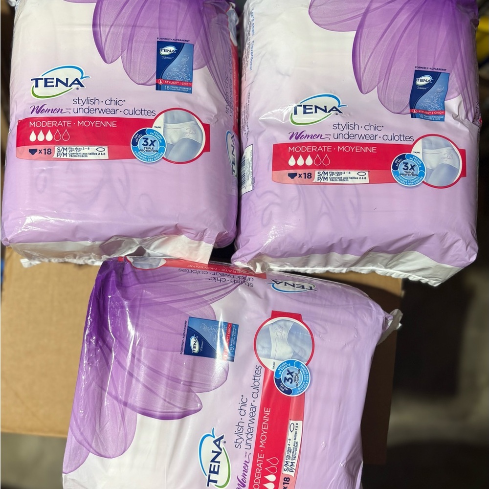 Tena disposable underwear